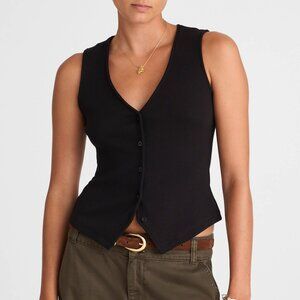 Madewell Ribbed V-Neck Vest Size Medium